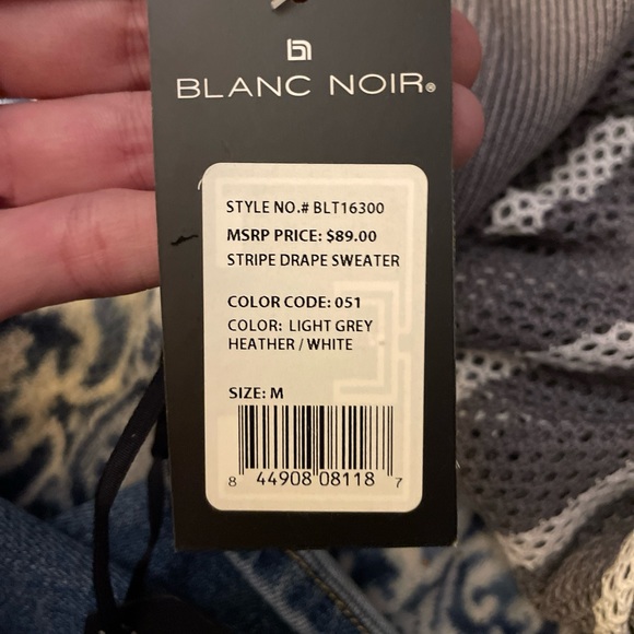 Blanc Noir Drape Sweater - Picture 3 of 3